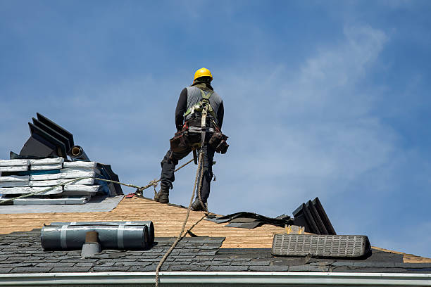 Professional Gutter Installation technician working in Luthersville, GA
